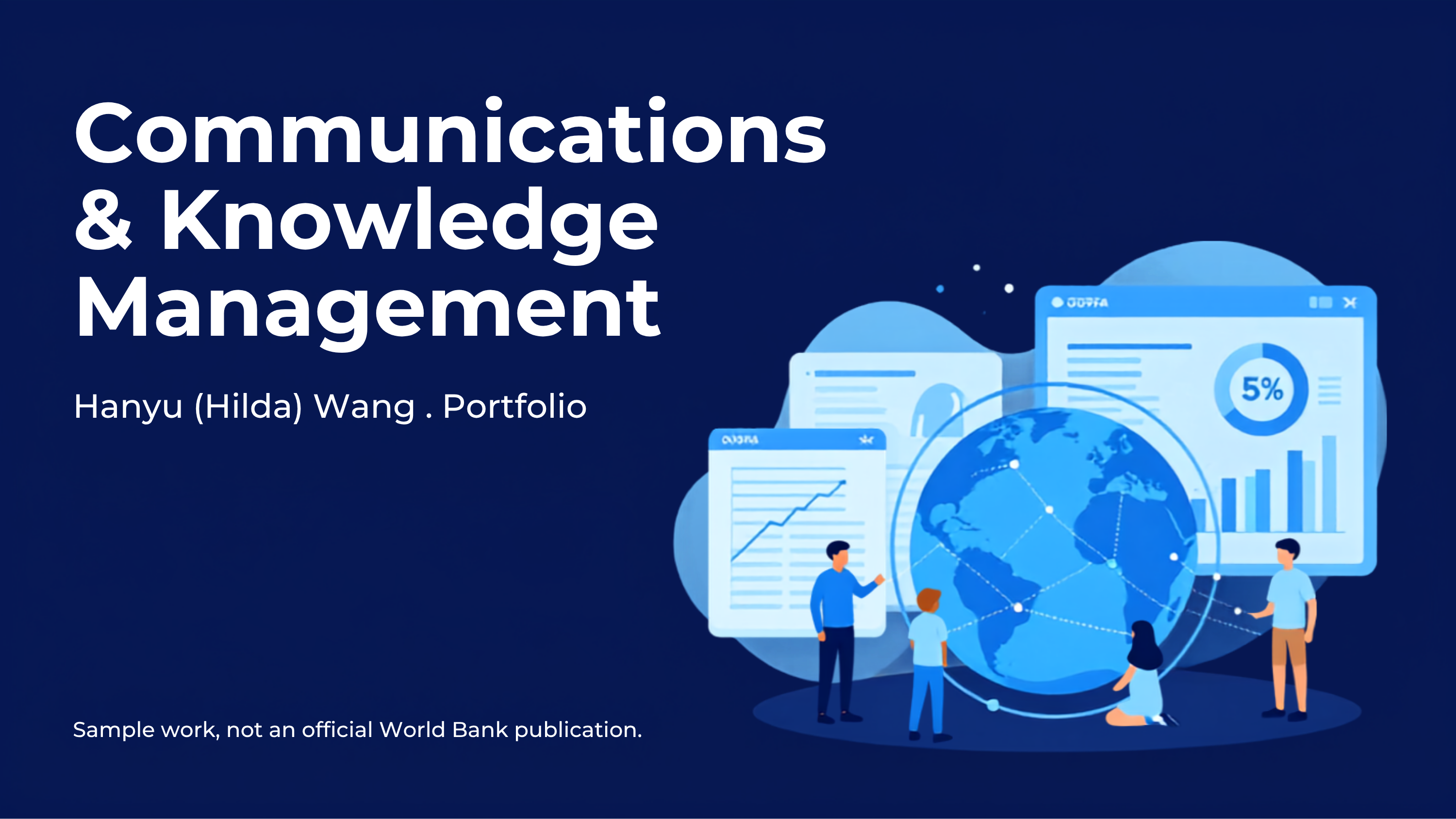 Portfolio cover: Communications and Knowledge Management, Hanyu (Hilda) Wang