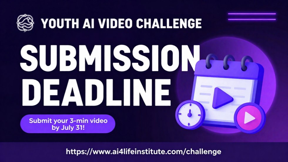 Youth AI Video Challenge, submission deadline graphic