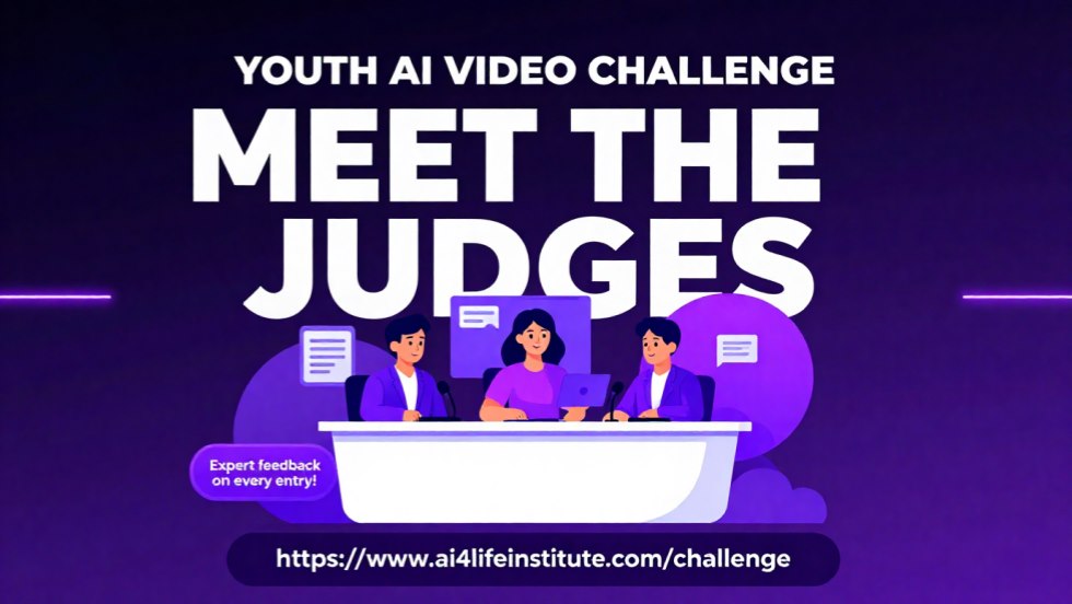 Youth AI Video Challenge, meet the judges graphic