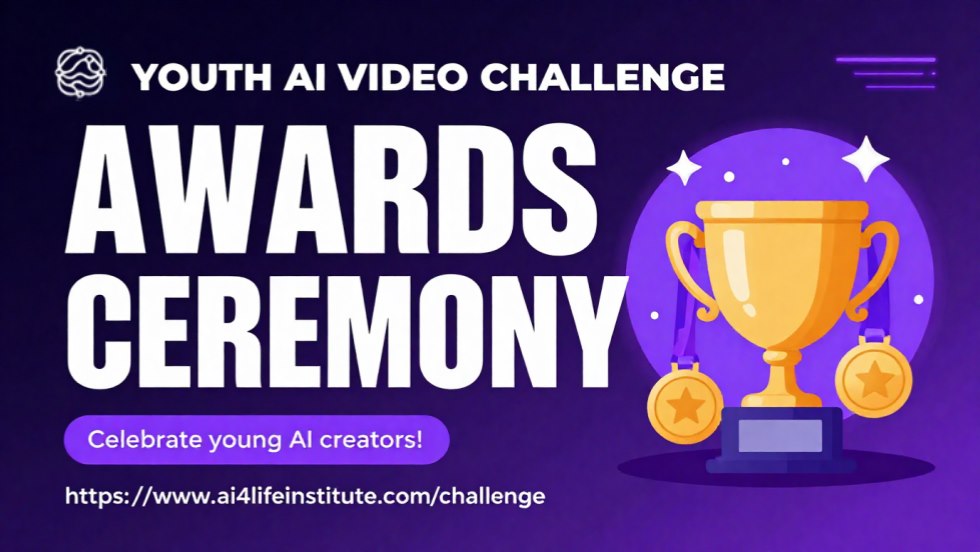 Youth AI Video Challenge, awards ceremony graphic